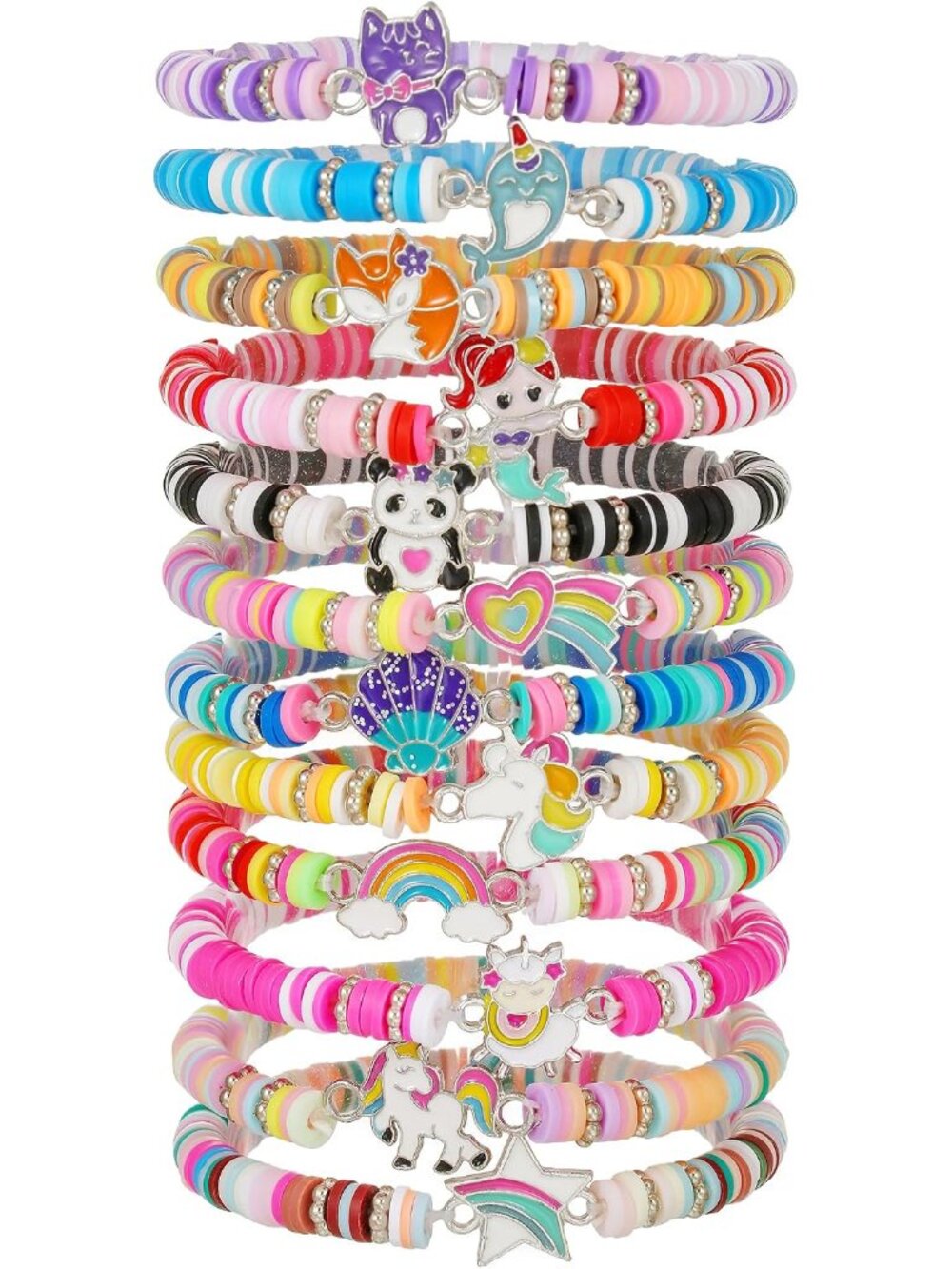 Set of 12 Handcrafted Boho Friendship Bracelets for Women - Unique Style